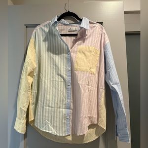 Multi color button down shirt